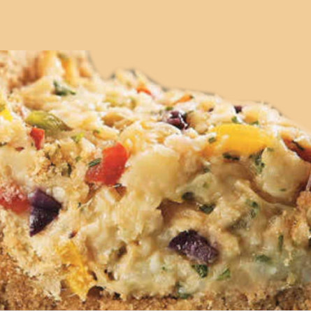 Torta de Bacalhau Cremosa e Azeitonas Pretas